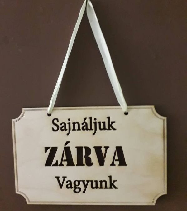 Iskolánk zárva tart