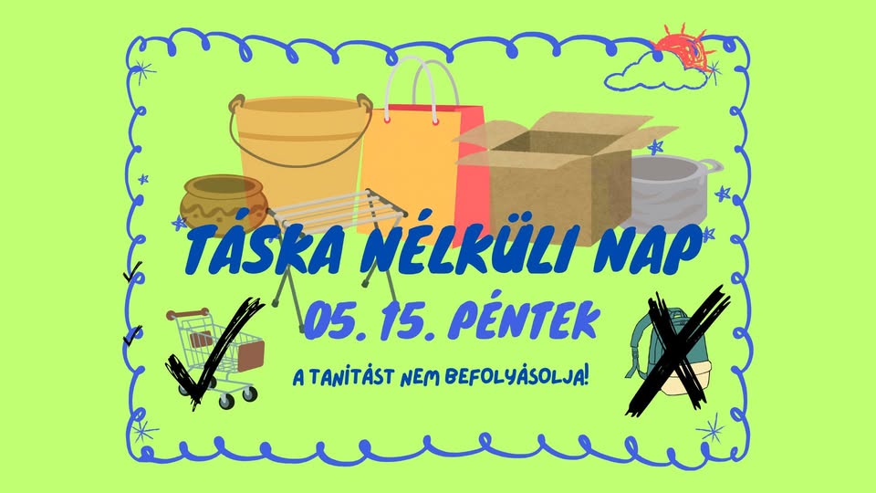 Táska nélküli nap – No Backpack Day a Schulekben!